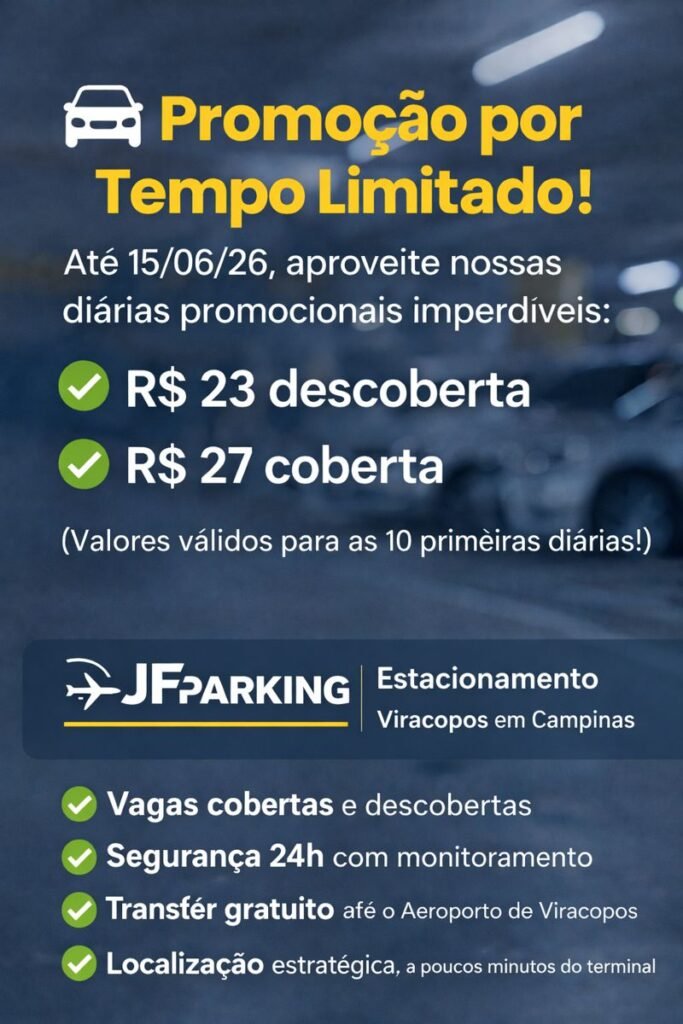 JFparking - Estacionamento Viracopos em Campinas - Econômico e Seguro